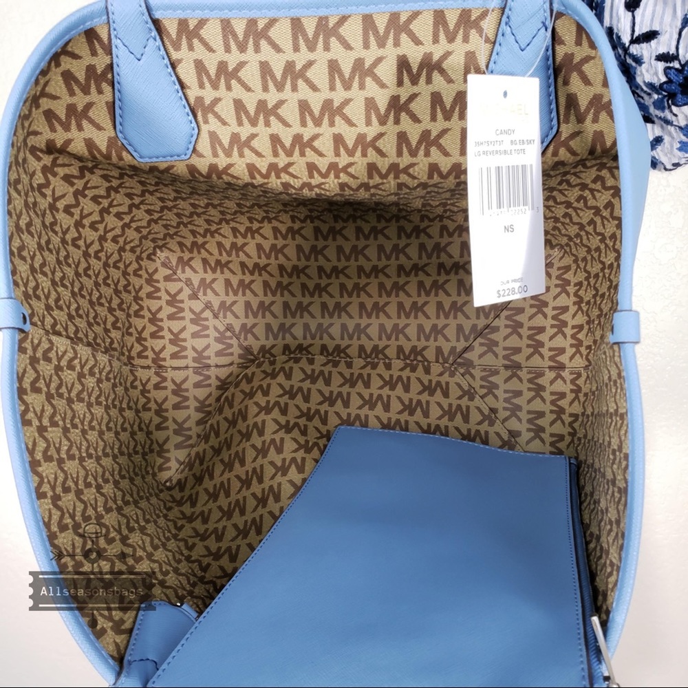 NWT Michael Kors MK Candy Large Reversible Tote - Picture 5 of 8
